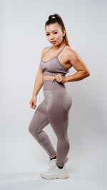 Power Leggings - Taro Milk Tea