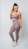 Power Leggings - Taro Milk Tea