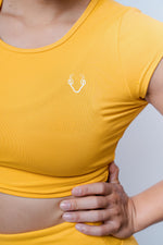 Slay Crop Top - Honey Yellow