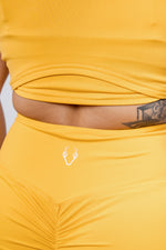 Slay Crop Top - Honey Yellow