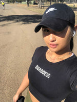 Quaddess Seamless Cropped T-shirt - Black