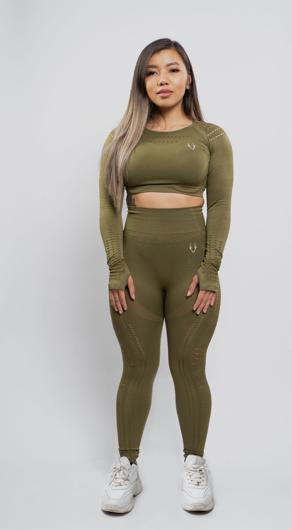Sass Leggings - Khaki Green