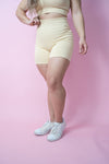 Magnetic Ribbed Knit Shorts - Flat White