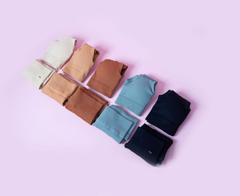 Magnetic Ribbed Knit Crop Top - Terracotta