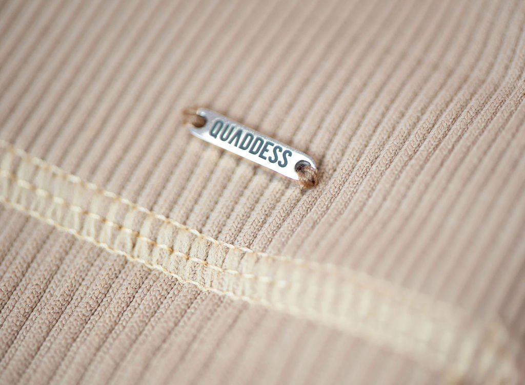 Magnetic Ribbed Knit Leggings - Flat White