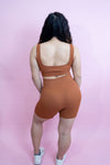 Magnetic Ribbed Knit Crop Top - Terracotta