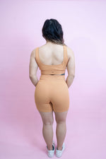 Magnetic Ribbed Knit Shorts - Caramel Macchiato