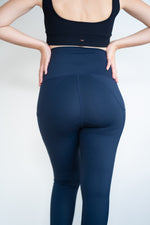 Maternity Leggings with Pockets - Navy