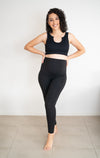 Maternity Leggings with Pockets - Black