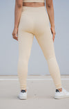 Magnetic Ribbed Knit Leggings - Flat White