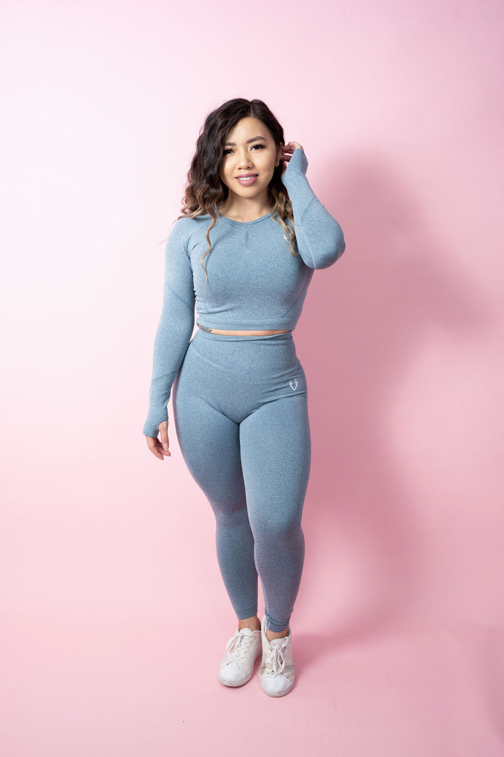 Allure Croped Long Sleeve - Sky Blue