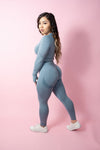 Allure Croped Long Sleeve - Sky Blue