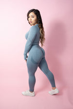 Allure Croped Long Sleeve - Sky Blue
