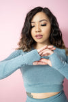 Allure Croped Long Sleeve - Sky Blue