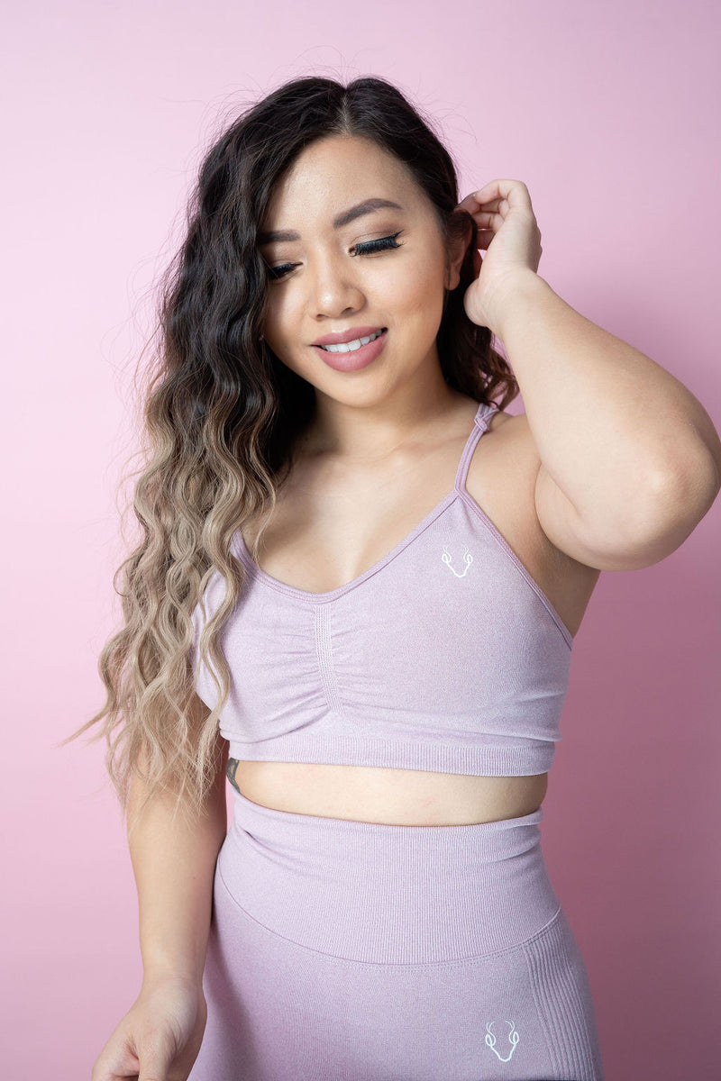 Allure Scrunch Sports Bra - Soft Lavender