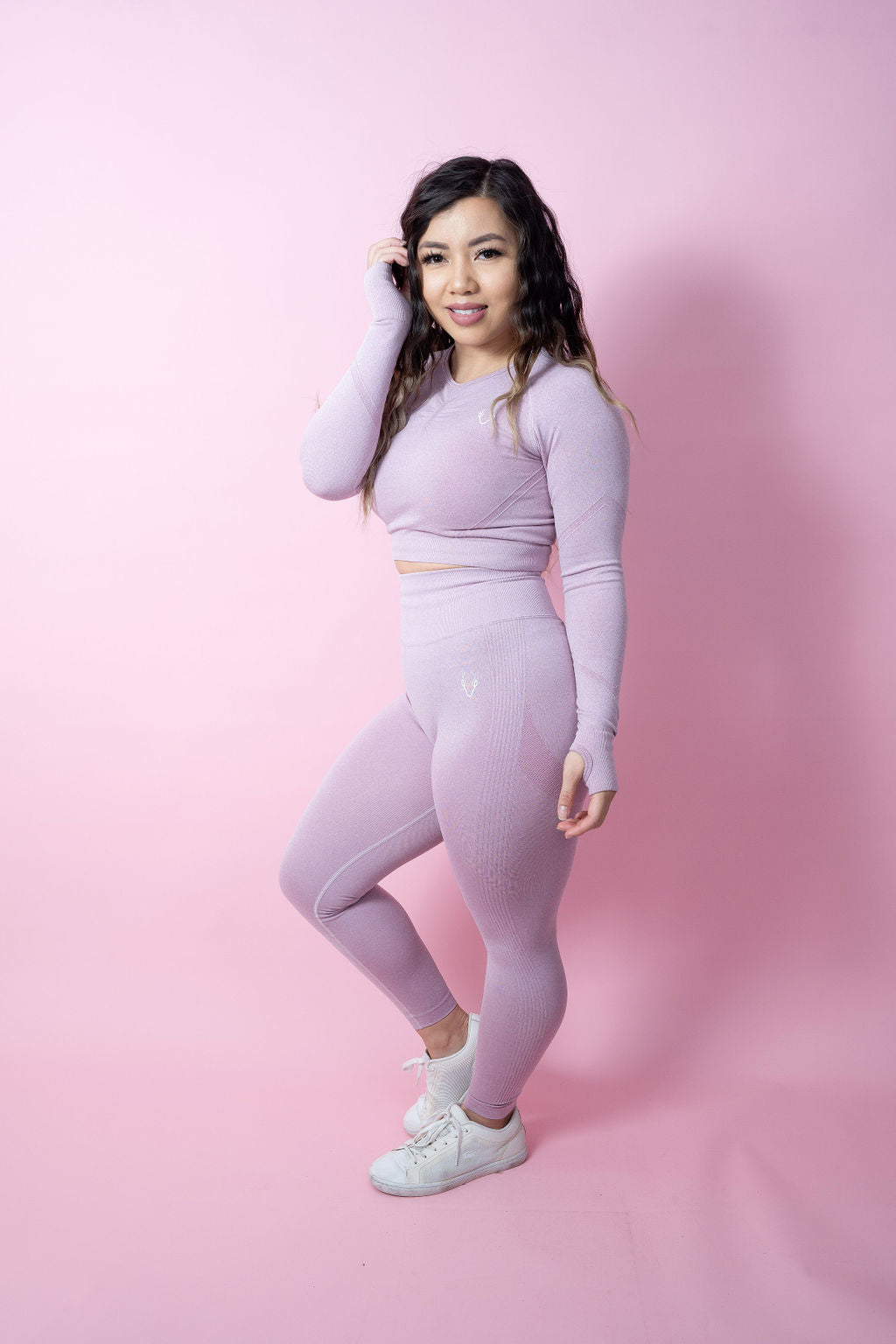 Allure Croped Long Sleeve - Soft Lavender