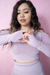 Allure Croped Long Sleeve - Soft Lavender