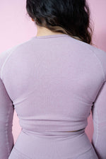Allure Croped Long Sleeve - Soft Lavender