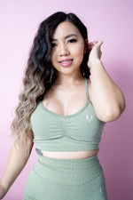 Allure Scrunch Sports Bra - Tea Green
