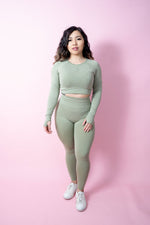 Allure Croped Long Sleeve - Tea Green