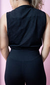 Boss Drawstring Muscle Tank - Black