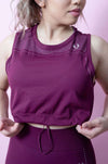 Boss Drawstring Muscle Tank - Raspberry