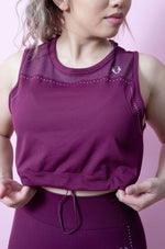 Boss Drawstring Muscle Tank - Raspberry