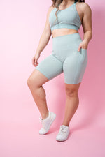 Evoke Pocket Bike Shorts - Powder Blue