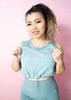 Boss Drawstring Muscle Tank - Iceberg Blue