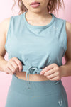 Boss Drawstring Muscle Tank - Iceberg Blue
