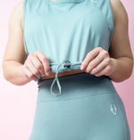 Boss Drawstring Muscle Tank - Iceberg Blue