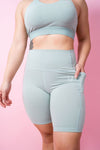 Evoke Pocket Bike Shorts - Powder Blue