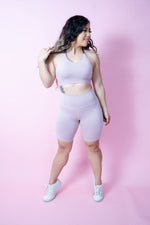 Evoke Cross-Strap Sports Bra - Soft Lilac