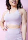 Evoke Cross-Strap Sports Bra - Soft Lilac
