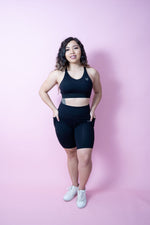Evoke Cross-Strap Sports Bra - Onyx Black