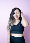 Evoke Cross-Strap Sports Bra - Onyx Black
