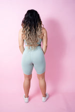 Evoke Pocket Bike Shorts - Powder Blue