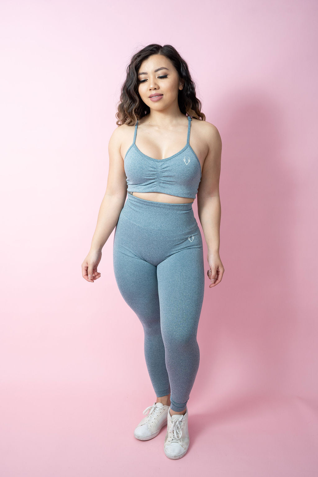 Allure Scrunch Sports Bra - Sky Blue