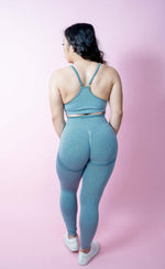 Allure Scrunch Booty Leggings - Sky Blue