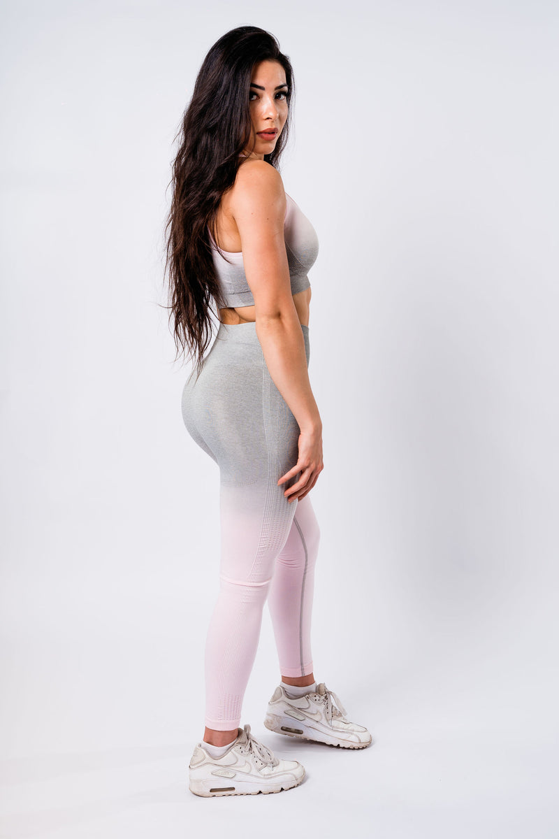 Ombre Leggings - Pink/Grey