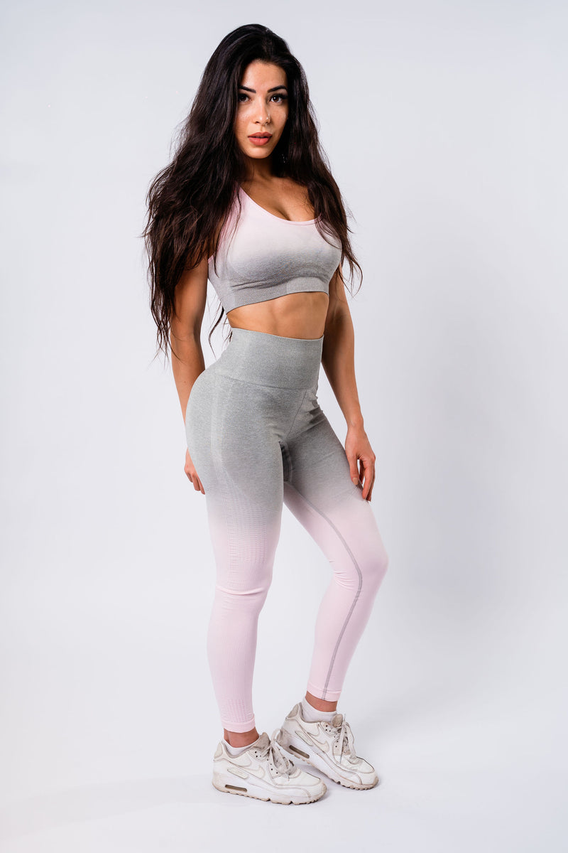 Ombre Leggings - Pink/Grey
