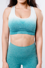 Ombre Sports Bra - Blue/White