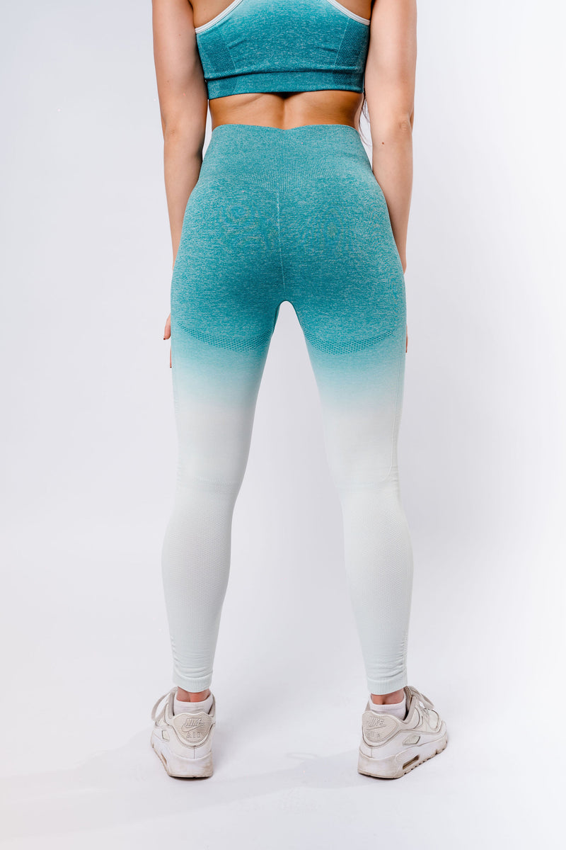 Ombre Leggings - Blue/White