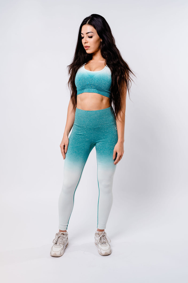 Ombre Leggings - Blue/White