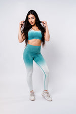 Ombre Leggings - Blue/White