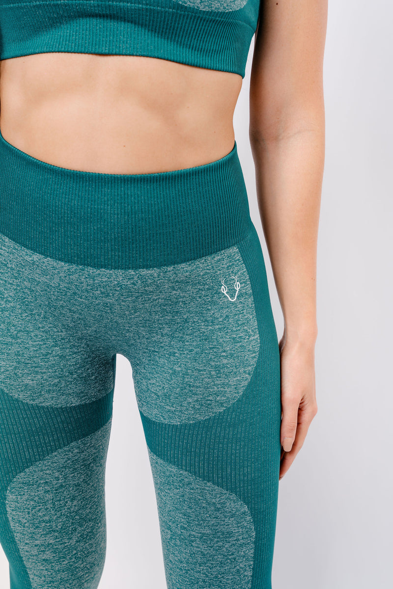Power Leggings - Marine Green